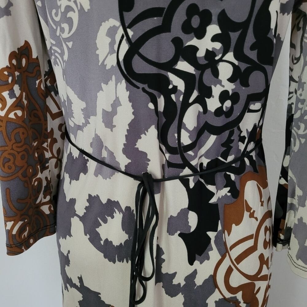 Vintage Y2K Hale Bob Silk Knit Dress M Purple Label Embellished Boho Luxe - Picture 5 of 8